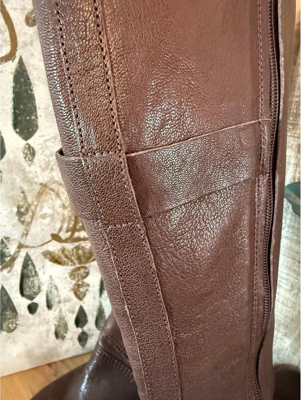 Rockport Women’s 7.5 Brown Leather Knee High Boots w/ Heels
